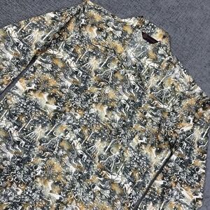 Vtg Jaymar Shirt Men's LT Long Sleeve Button Texturized Polyester Aztec‎